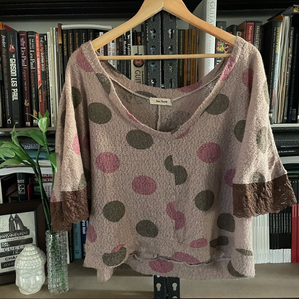 Free People Cropped Poncho Sweater